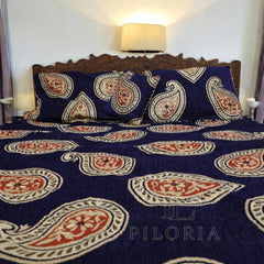 Premium_Red_Velvet_Jacquard_Bed_Sheet_Set_-_Elegant_Floral_Design_with_Geometric_Borders