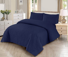 Samandar-e-Nila – Navy Blue Ultrasonic Quilted Microfiber Bedspread