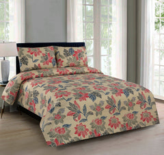 3 PCs Double Bed Sheet-Cherry Blossom
