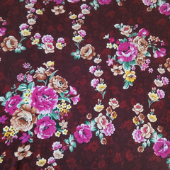 Shaakh-e-Shaam – Maroon Floral Comforter Set with Quilted Pillows (6-Piece Bedding Collection)
