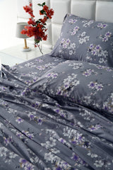 3 PCs Double Bed Sheet-White Rose