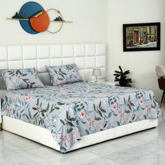 3 PCs Double Bed Sheet-Petunia