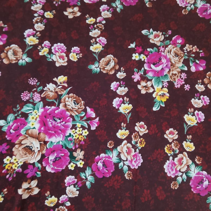 Shaakh-e-Shaam – Maroon Floral Comforter Set with Quilted Pillows (6-Piece Bedding Collection)