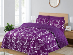 Piloria Twilight Bloom – 6-Piece Purple Floral Comforter Set