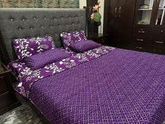 Piloria Twilight Bloom – 6-Piece Purple Floral Comforter Set