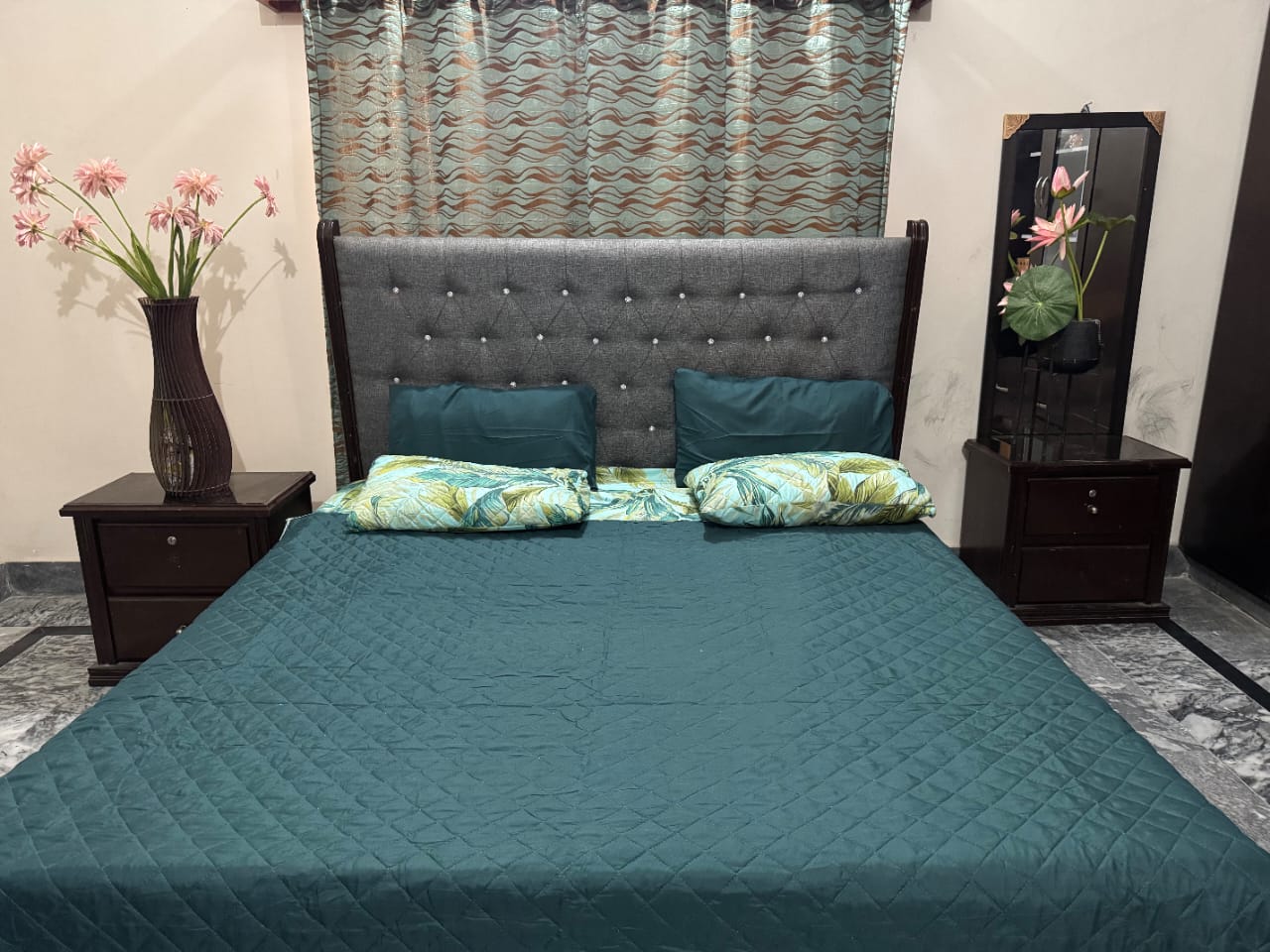 Piloria Rainleaf – 6-Piece Tropical Comforter Set in Teal & Green