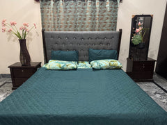 Piloria Rainleaf – 6-Piece Tropical Comforter Set in Teal & Green